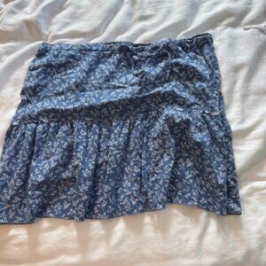 Brandy Melville Blue Floral Skirt